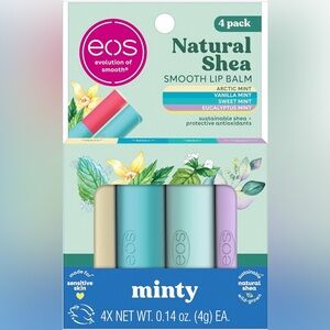 eos Natural Shea Minty Lip Balm Variety 4 Pack - NEW!